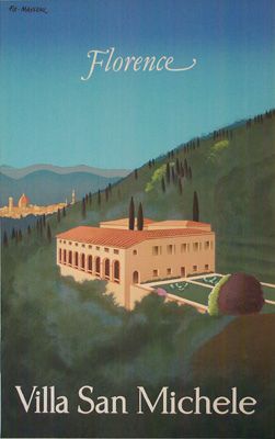 Villa San Michele travel poster